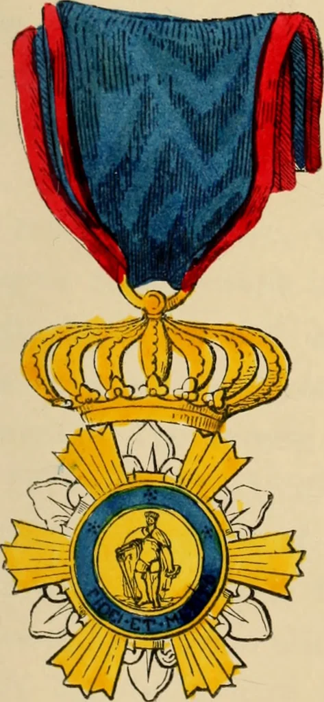 An illustration from The book of orders of knighthood and decorations of honour of all nations ..., 1858, leaf 622