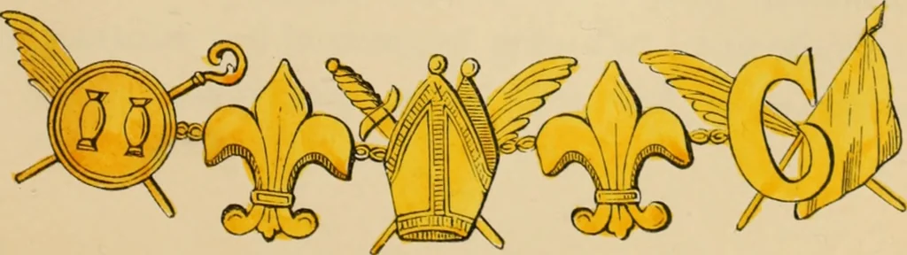 An illustration from The book of orders of knighthood and decorations of honour of all nations ..., 1858, leaf 622