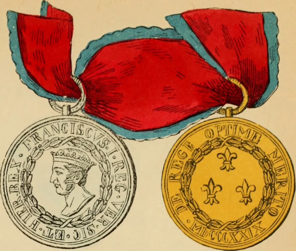 An illustration from The book of orders of knighthood and decorations of honour of all nations ..., 1858, leaf 632