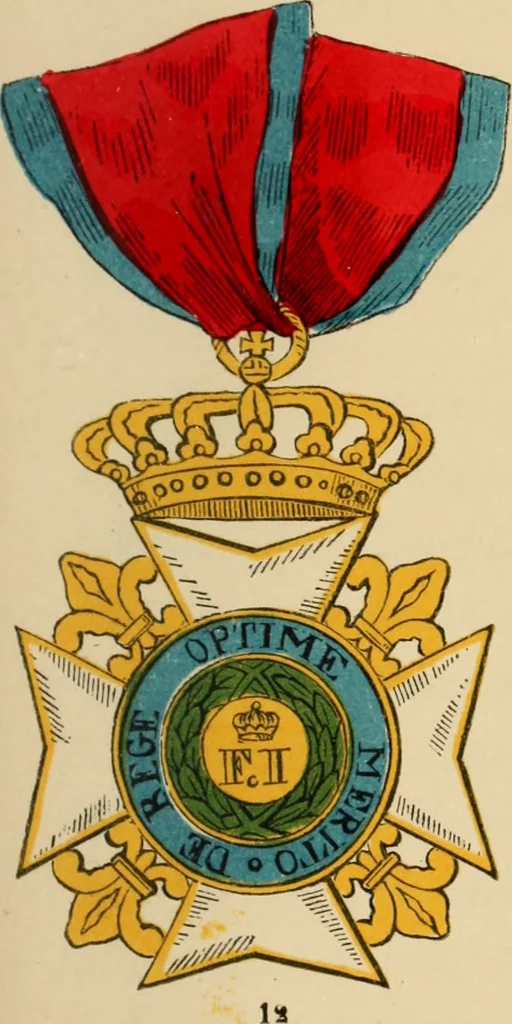 An illustration from The book of orders of knighthood and decorations of honour of all nations ..., 1858, leaf 632