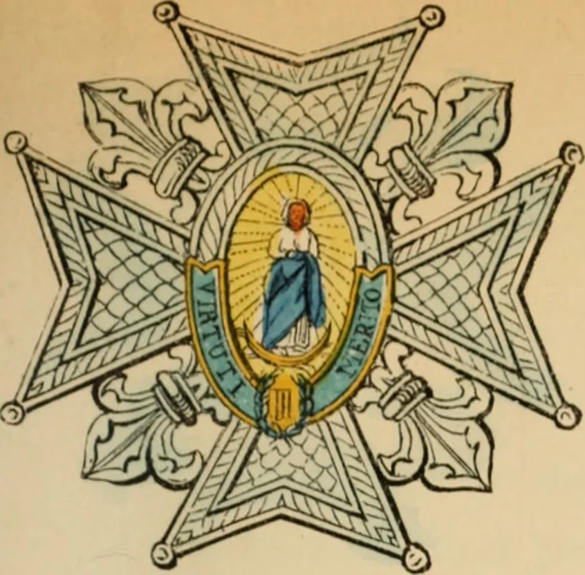 An illustration from The book of orders of knighthood and decorations of honour of all nations ..., 1858, leaf 658
