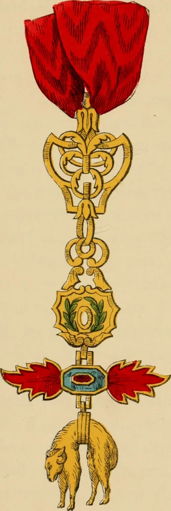 An illustration from The book of orders of knighthood and decorations of honour of all nations ..., 1858, leaf 658