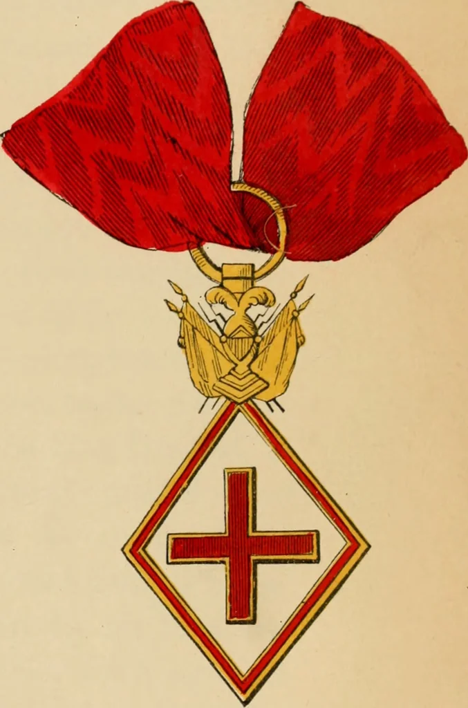 An illustration from The book of orders of knighthood and decorations of honour of all nations ..., 1858, leaf 658