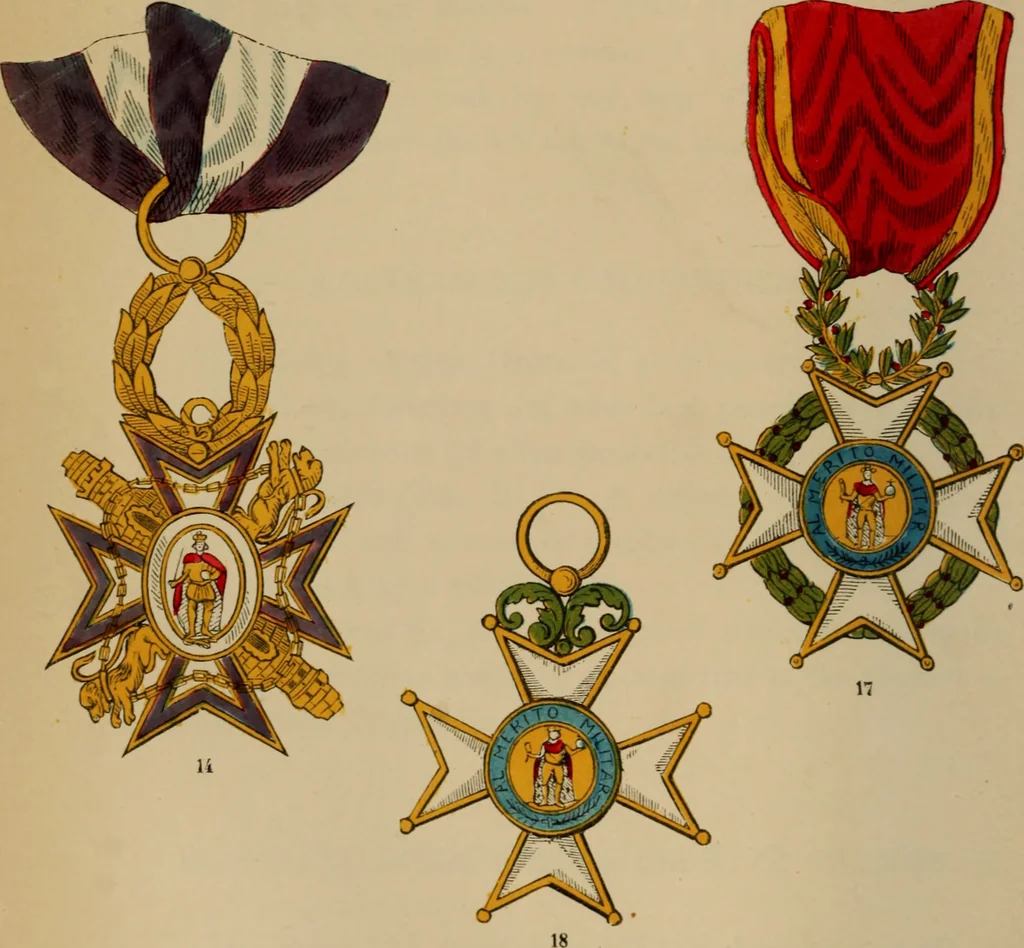 An illustration from The book of orders of knighthood and decorations of honour of all nations ..., 1858, leaf 663