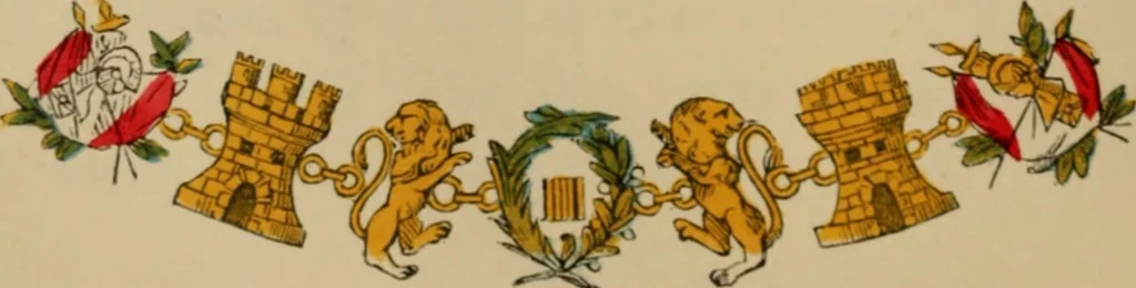 An illustration from The book of orders of knighthood and decorations of honour of all nations ..., 1858, leaf 663