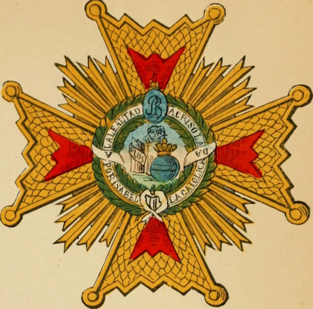 An illustration from The book of orders of knighthood and decorations of honour of all nations ..., 1858, leaf 674