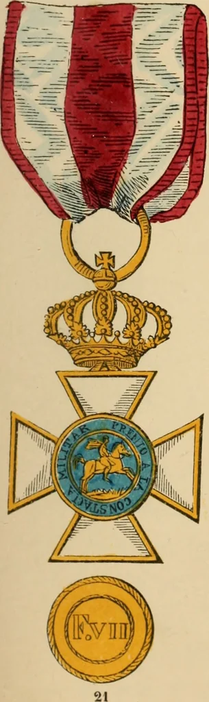 An illustration from The book of orders of knighthood and decorations of honour of all nations ..., 1858, leaf 674