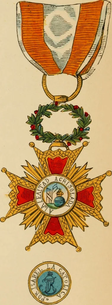 An illustration from The book of orders of knighthood and decorations of honour of all nations ..., 1858, leaf 674