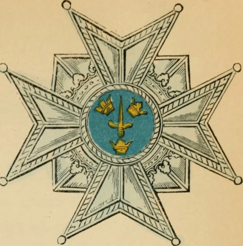 An illustration from The book of orders of knighthood and decorations of honour of all nations ..., 1858, leaf 690