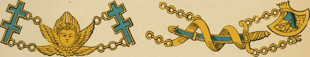 An illustration from The book of orders of knighthood and decorations of honour of all nations ..., 1858, leaf 690