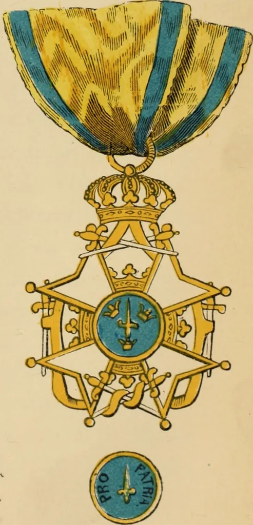 An illustration from The book of orders of knighthood and decorations of honour of all nations ..., 1858, leaf 690