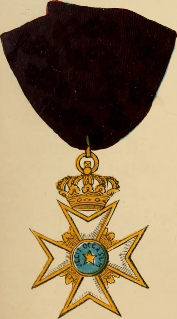 An illustration from The book of orders of knighthood and decorations of honour of all nations ..., 1858, leaf 702