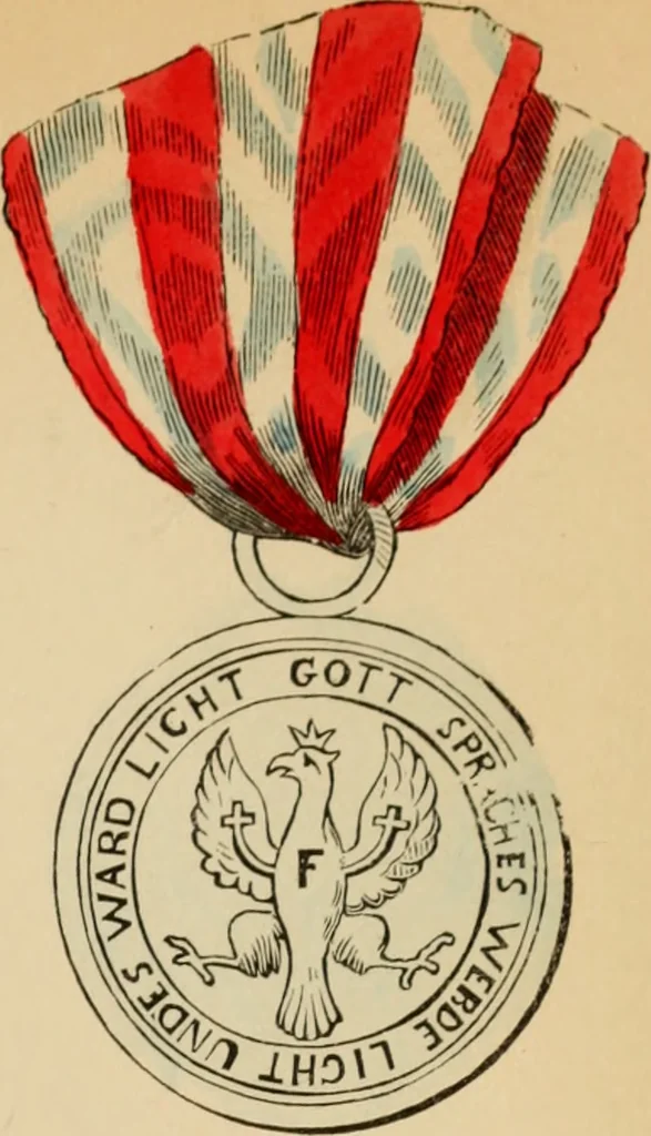 An illustration from The book of orders of knighthood and decorations of honour of all nations ..., 1858, leaf 716