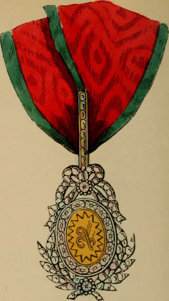 An illustration from The book of orders of knighthood and decorations of honour of all nations ..., 1858, leaf 725