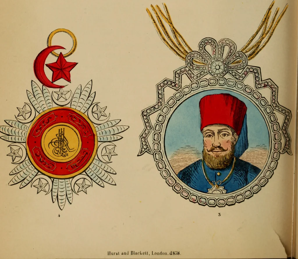 An illustration from The book of orders of knighthood and decorations of honour of all nations ..., 1858, leaf 725