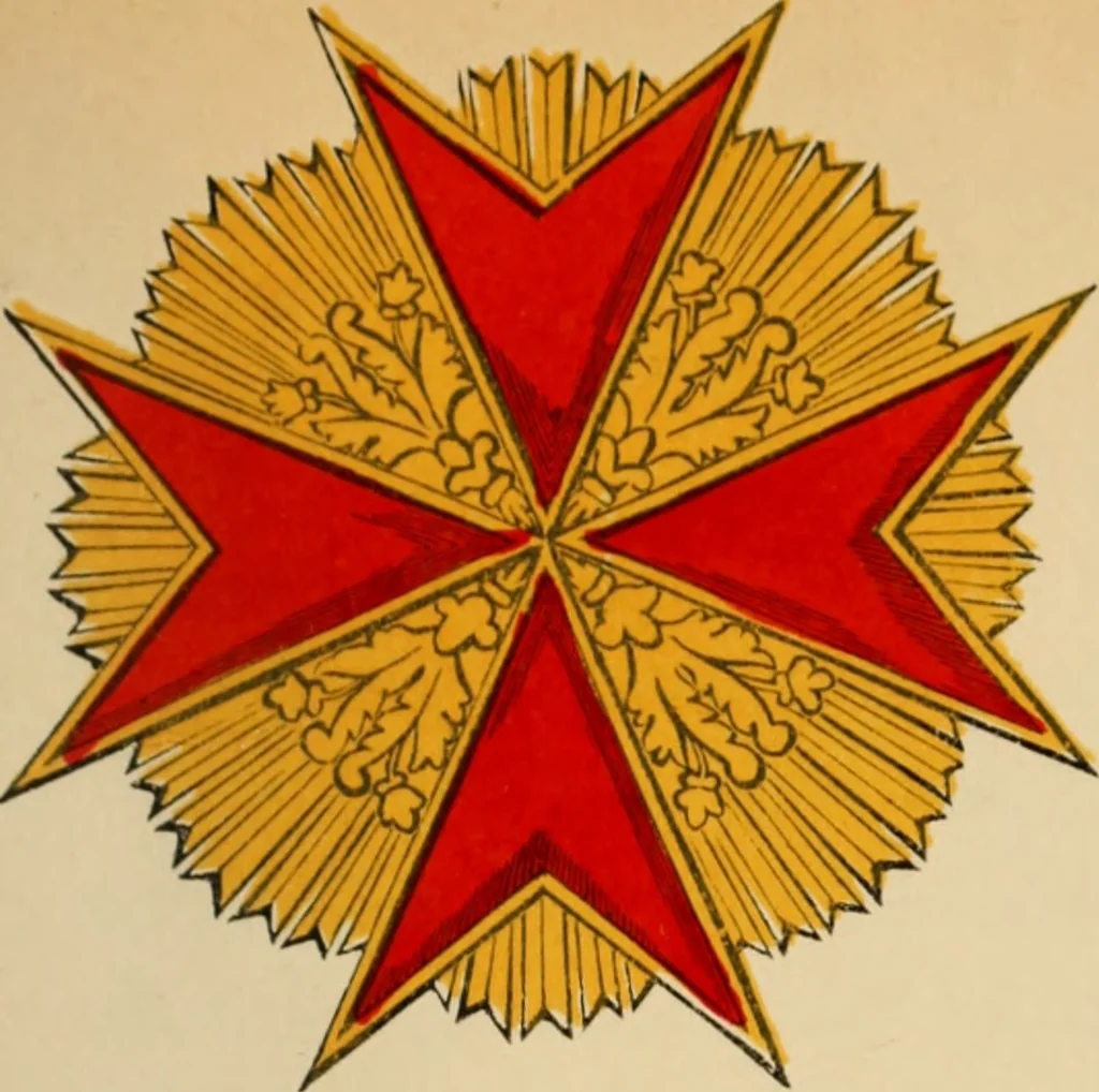 An illustration from The book of orders of knighthood and decorations of honour of all nations ..., 1858, leaf 736