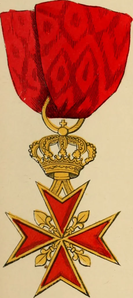 An illustration from The book of orders of knighthood and decorations of honour of all nations ..., 1858, leaf 736