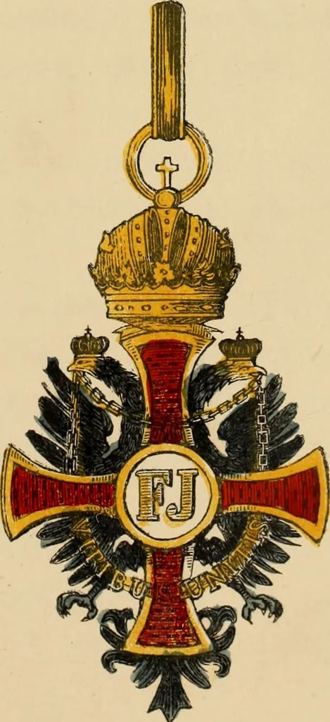 An illustration from The book of orders of knighthood and decorations of honour of all nations ..., 1858, leaf 74