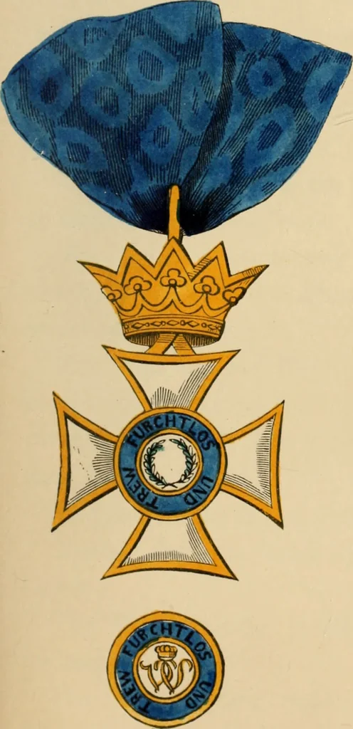 An illustration from The book of orders of knighthood and decorations of honour of all nations ..., 1858, leaf 746