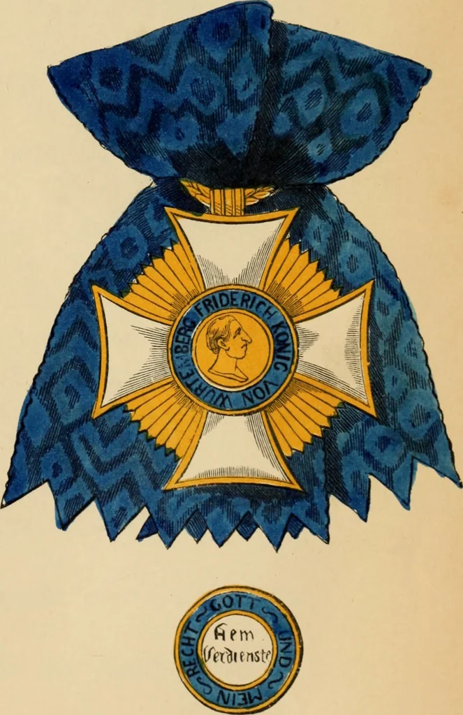 An illustration from The book of orders of knighthood and decorations of honour of all nations ..., 1858, leaf 746