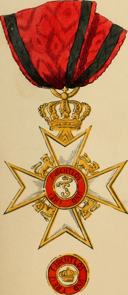 An illustration from The book of orders of knighthood and decorations of honour of all nations ..., 1858, leaf 754