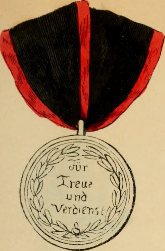 An illustration from The book of orders of knighthood and decorations of honour of all nations ..., 1858, leaf 758