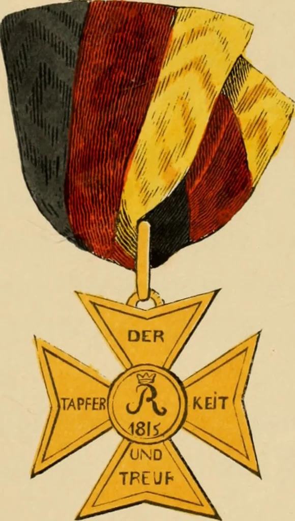 An illustration from The book of orders of knighthood and decorations of honour of all nations ..., 1858, leaf 758