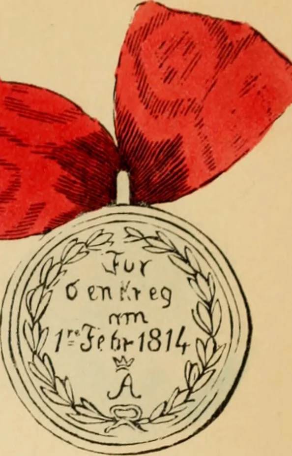 An illustration from The book of orders of knighthood and decorations of honour of all nations ..., 1858, leaf 758