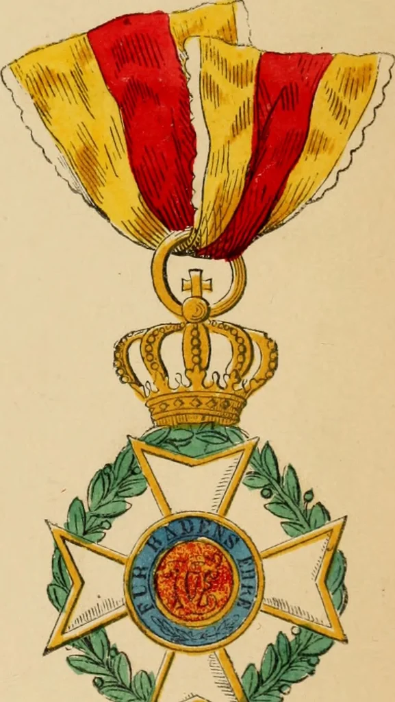 An illustration from The book of orders of knighthood and decorations of honour of all nations ..., 1858, leaf 82