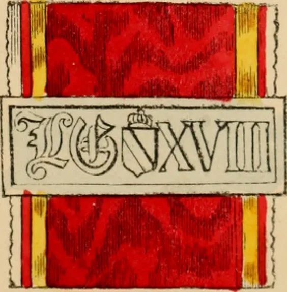 An illustration from The book of orders of knighthood and decorations of honour of all nations ..., 1858, leaf 82