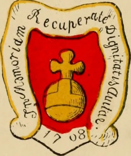 An illustration from The book of orders of knighthood and decorations of honour of all nations ..., 1858, leaf 96