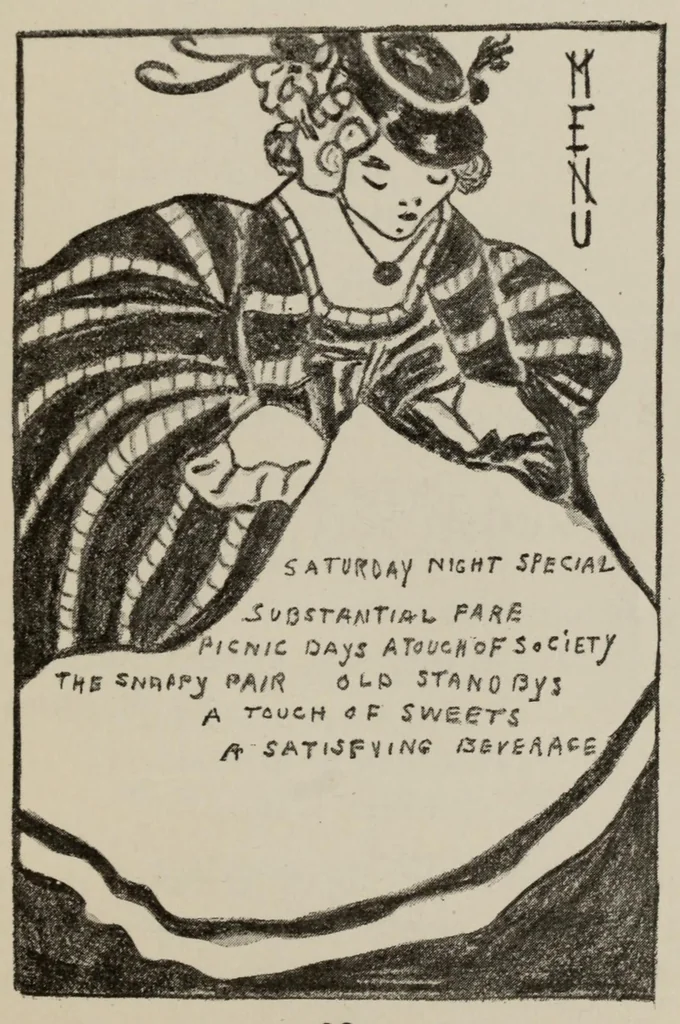 An illustration from A book of original parties, 1925, leaf 109