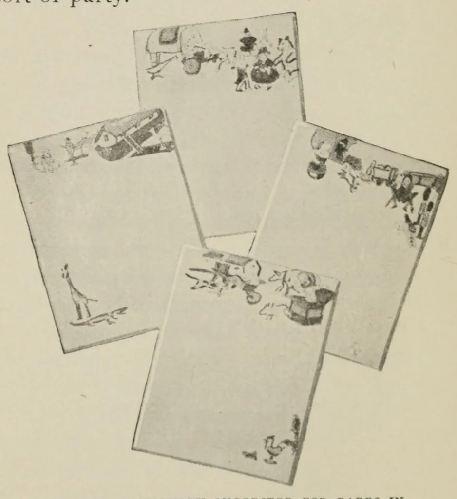An illustration from A book of original parties, 1925, leaf 50