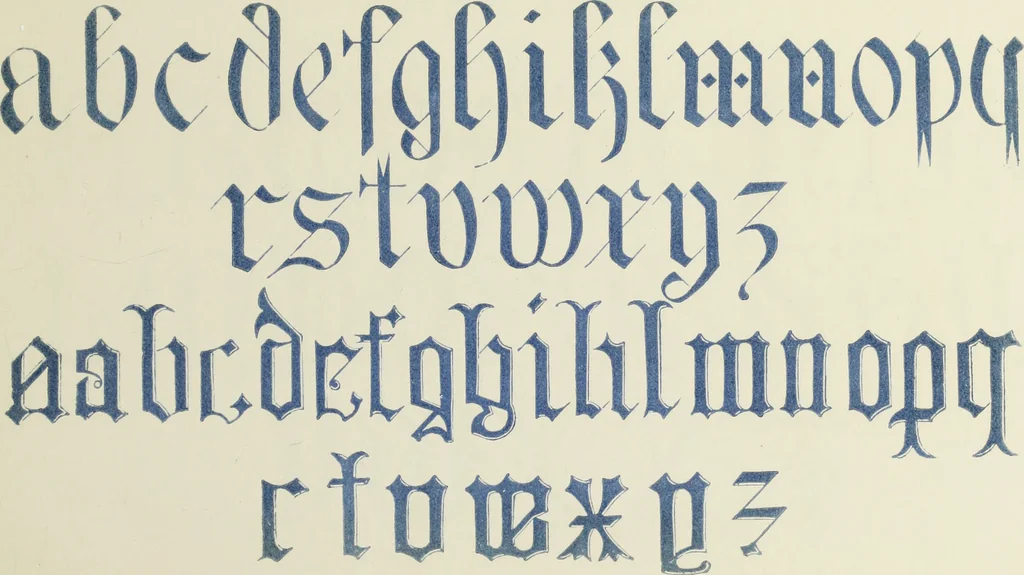 An illustration from The book of ornamental alphabets, ancient and mediaeval, from the eighth century, with numerals; including Gothic; church text, large and small; German arabesque; initials for illumination, monograms, crosses, etc., for the use of architectural and engineering draughtsmen, masons, decorative painters, lithographers, engravers, carvers, etc. etc., 1863, leaf 26