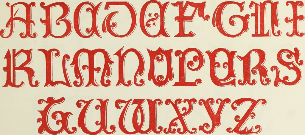 An illustration from The book of ornamental alphabets, ancient and mediaeval, from the eighth century, with numerals; including Gothic; church text, large and small; German arabesque; initials for illumination, monograms, crosses, etc., for the use of architectural and engineering draughtsmen, masons, decorative painters, lithographers, engravers, carvers, etc. etc., 1863, leaf 36