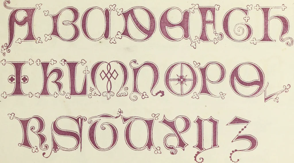 An illustration from The book of ornamental alphabets, ancient and mediaeval, from the eighth century, with numerals; including Gothic; church text, large and small; German arabesque; initials for illumination, monograms, crosses, etc., for the use of architectural and engineering draughtsmen, masons, decorative painters, lithographers, engravers, carvers, etc. etc., 1863, leaf 56