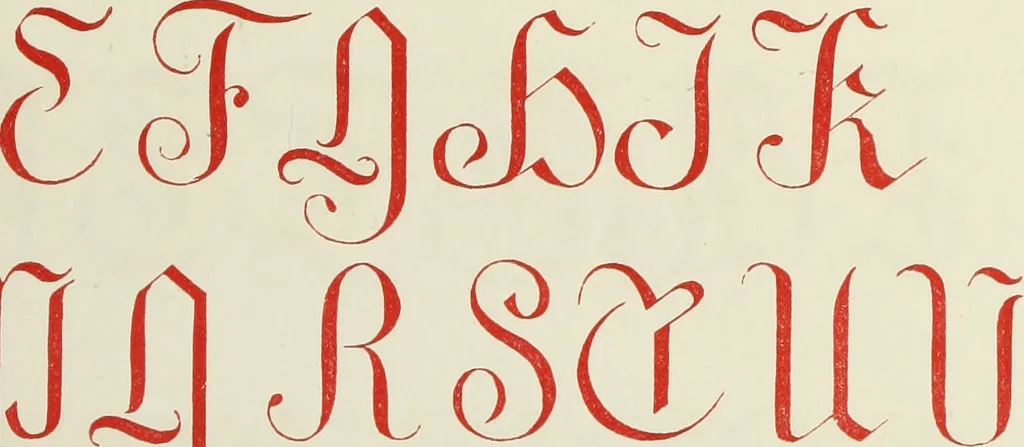 An illustration from The book of ornamental alphabets, ancient and mediaeval, from the eighth century, with numerals; including Gothic; church text, large and small; German arabesque; initials for illumination, monograms, crosses, etc., for the use of architectural and engineering draughtsmen, masons, decorative painters, lithographers, engravers, carvers, etc. etc., 1863, leaf 84