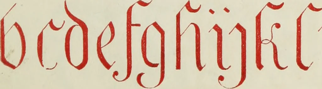 An illustration from The book of ornamental alphabets, ancient and mediaeval, from the eighth century, with numerals; including Gothic; church text, large and small; German arabesque; initials for illumination, monograms, crosses, etc., for the use of architectural and engineering draughtsmen, masons, decorative painters, lithographers, engravers, carvers, etc. etc., 1863, leaf 84