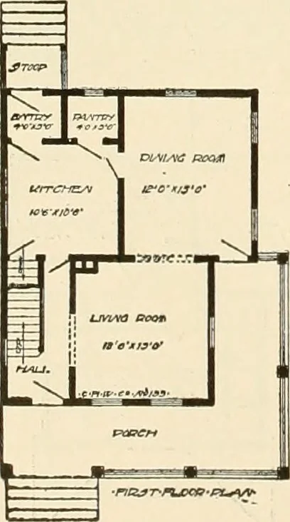 An illustration from Book of plans / Chicago House Wrecking Co., 1913, leaf 13