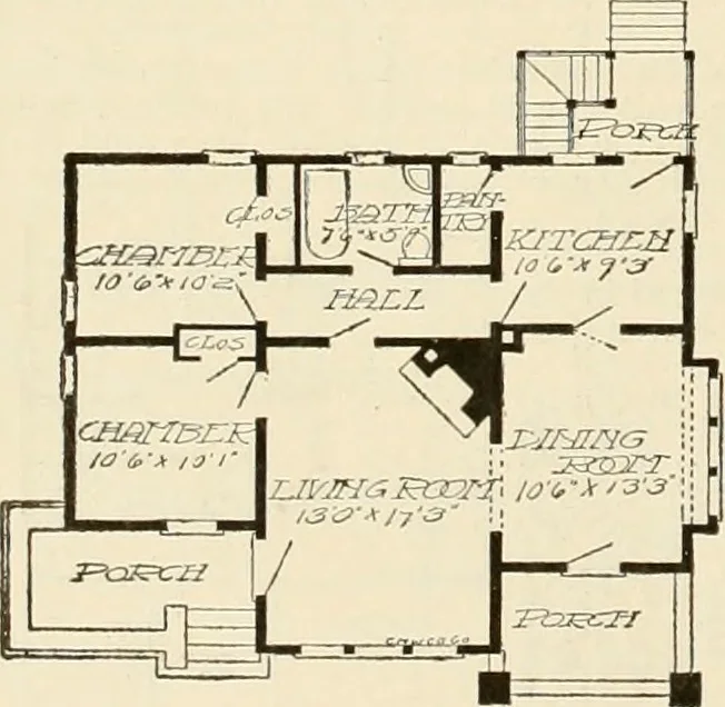An illustration from Book of plans / Chicago House Wrecking Co., 1913, leaf 15