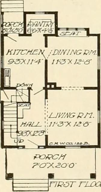 An illustration from Book of plans / Chicago House Wrecking Co., 1913, leaf 21