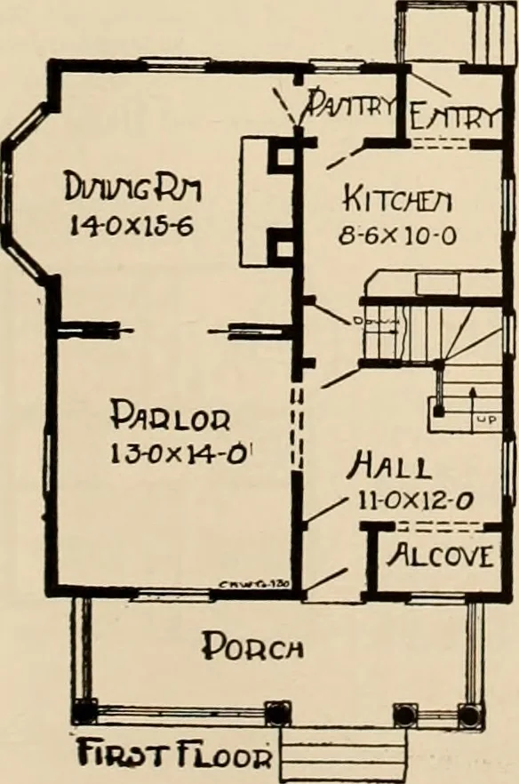 An illustration from Book of plans / Chicago House Wrecking Co., 1913, leaf 24