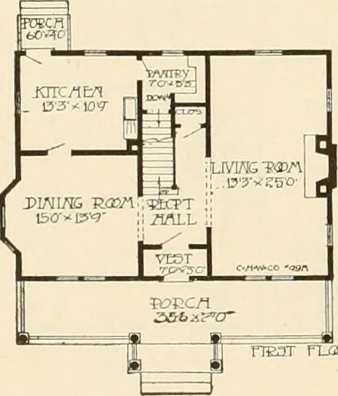An illustration from Book of plans / Chicago House Wrecking Co., 1913, leaf 31