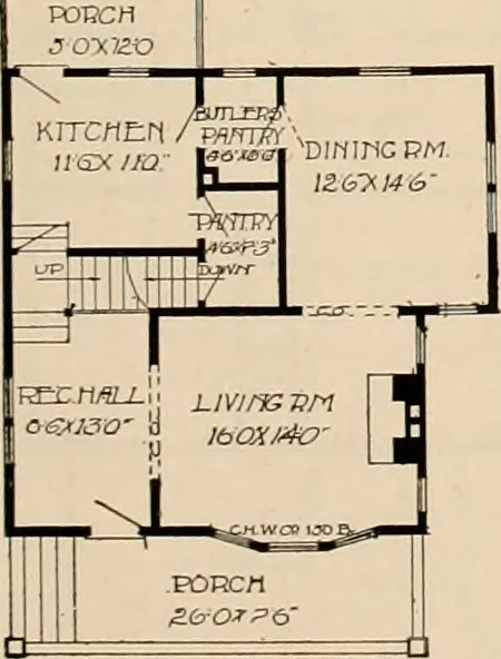 An illustration from Book of plans / Chicago House Wrecking Co., 1913, leaf 42