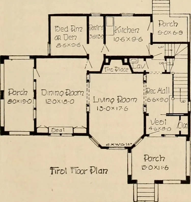 An illustration from Book of plans / Chicago House Wrecking Co., 1913, leaf 46