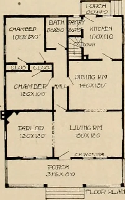 An illustration from Book of plans / Chicago House Wrecking Co., 1913, leaf 52