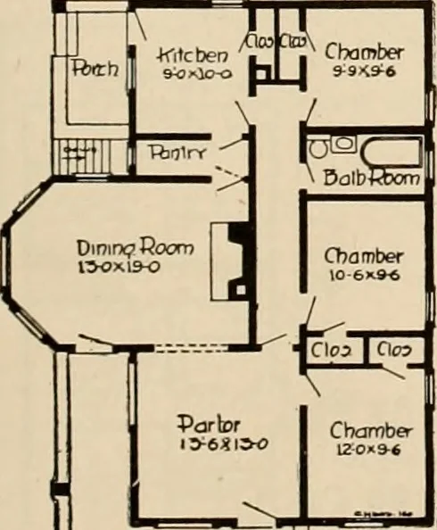 An illustration from Book of plans / Chicago House Wrecking Co., 1913, leaf 54