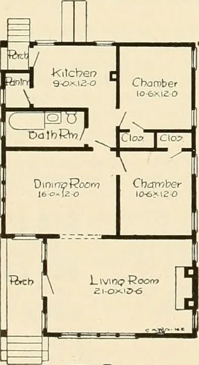 An illustration from Book of plans / Chicago House Wrecking Co., 1913, leaf 57