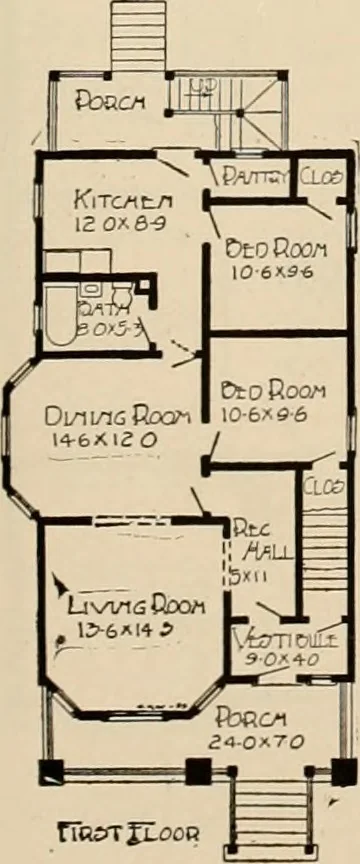 An illustration from Book of plans / Chicago House Wrecking Co., 1913, leaf 62