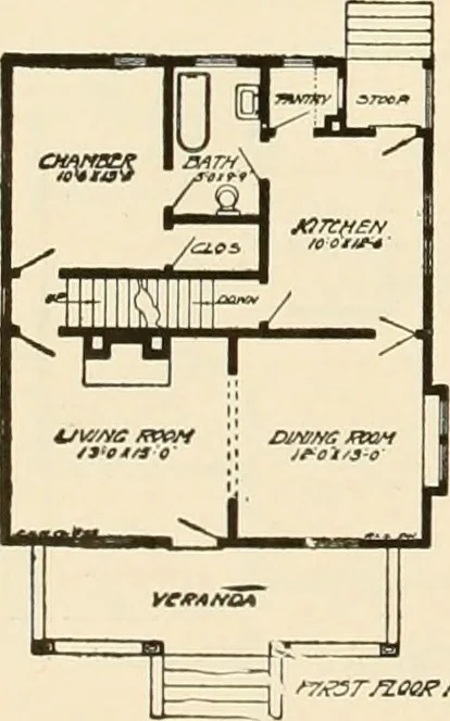 An illustration from Book of plans / Chicago House Wrecking Co., 1913, leaf 65